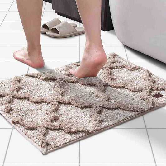 LX INDIA bath mat SPREAD SPAIN Taksim Microfiber Anti Skid Super Absorbent Bathmat (Beige)