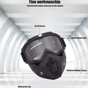 LXINDIA Goggles SRPHERE Motorcycle Helmet Goggles with Removable Face Shield