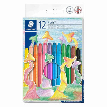 LXINDIA Crayons Staedtler 221 Nwp12 Noris Club Twistable Wax Crayon Set Pack of 12