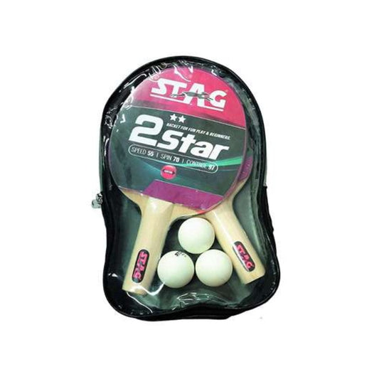 LX INDIA Table Tennis Racquets Stag Iconic 2 Star Professional Table Tennis (T.T) Playset