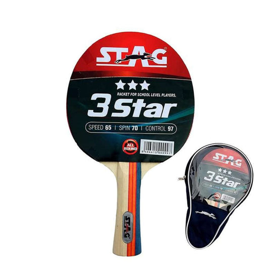 LX INDIA Table Tennis Racquets Stag Table Tennis (T.T) Racket | Premium ITTF Approved Rubber| Beginner-Intermediate Series