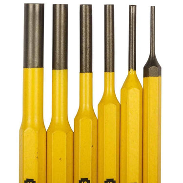 LXINDIA Hand Tools STANLEY 6 Piece Pin Punches Set (Yellow and Black)