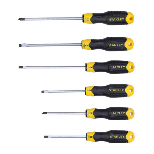 LXINDIA screw drivers STANLEY STHT65242-8 6-Piece Cushion Grip Screwdriver Set, Black