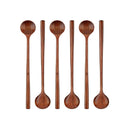 LXINDIA kitchen tool STAR EXPORT DESIGNS 6 Pieces Wooden Long Spoons