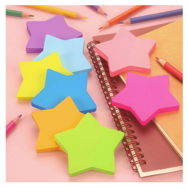 LX INDIA Sticky Notes Star Shape Sticky Notes 8 Color Bright Colorful Sticky Pad 75 Sheets (8 Pads)