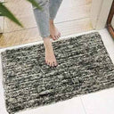 LXINDIA mats Status Microfiber Floor Mat (38x 58cms) Grey