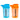 LX INDIA Shakers Neon Blue-Orange Steadfast Nutrition Protein Shaker Blender 400ml Bottle for Whey Protein Mix - Pack of 2