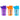 LX INDIA Shakers Neon Purple-Orange-Blue Steadfast Nutrition Protein Shaker Blender 400ml Bottle for Whey Protein Mix - Pack of 3