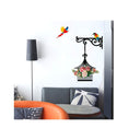 LX INDIA Wall Stickers Sticker Yard Vinyl Hanging cage Flowers Birds Wall Sticker, 60 x 71 cm