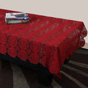 LXINDIA Table Cloth STITCHNEST Net Table Cloth 4 Seater (Pack of 1) Maroon