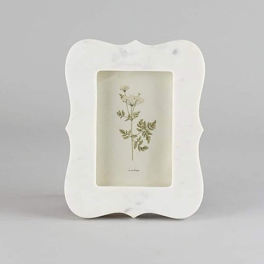 LXINDIA photo frame Stone Essential Lisa Marble Photo Frame For Gift  (Photo Size 6X4 Inch) White
