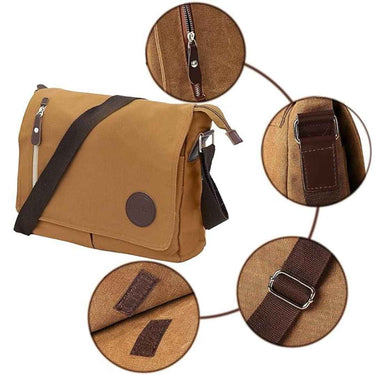 LXINDIA Bag Storite Canvas Sling Cross Body Satchel bag(Brown)