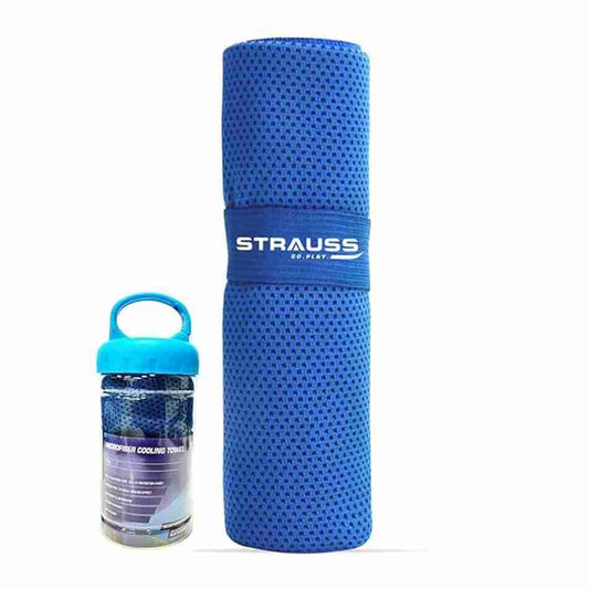 LX INDIA Towels STRAUSS Anti-Microbial Sports Cooling Hand Towel (90CM) BLUE