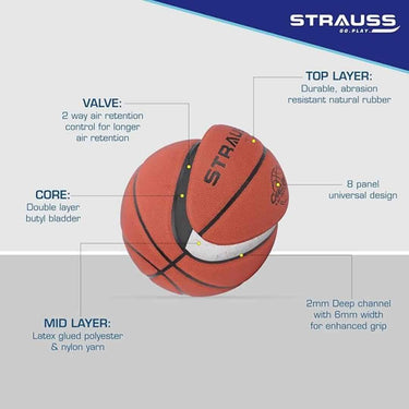 LXINDIA Basket Ball STRAUSS Challenger Zing Basketball Size 7