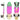 LXINDIA Skate Board STRAUSS Fibreglass Cruiser Skateboard 22 X 6 Inch (Green Pink Yellow)