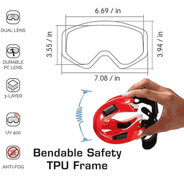 LXINDIA Goggles Strauss Offroad Bike Goggle (Red)