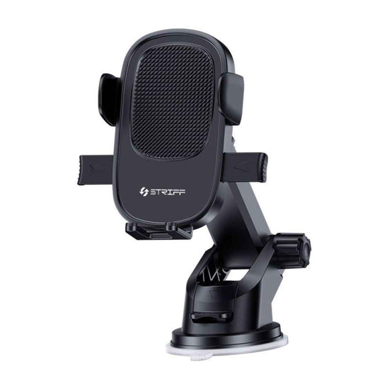 LX INDIA Mobile Holder STRIFF Adjustable Car Mobile Holder for Windshield (Black)