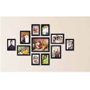 LXINDIA photo frame Stuthi Arts Wood MDF Photo Frame With Glass (Black 11 Photos)