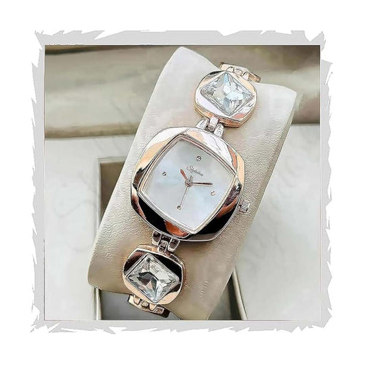 LX INDIA Watch STYLEDOSE Luxury Dial in Square case with Ston Wrist Watches