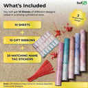 LXINDIA gift wrapper Suffix Retail 10 Pcs Gift Wrapping Paper Sheets