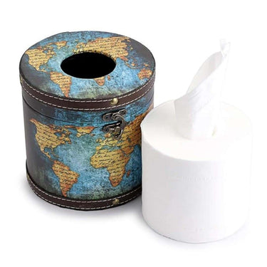 LXINDIA Tissue Dispenser Sumnacon Round Retro Wooden Tissue Dispenser