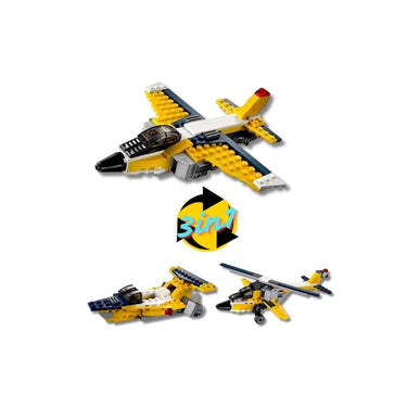 LXINDIA Toys SUPER TOY 3in1 Aeroplane Helicopter Building Blocks