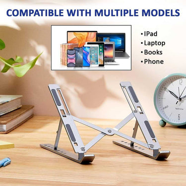 LXINDIA Laptop Stand SWAURSAHA 7 Adjustable Angles Portable Laptop Stand Aluminum