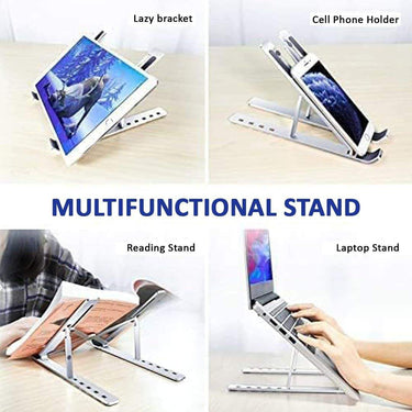 LXINDIA Laptop Stand SWAURSAHA 7 Adjustable Angles Portable Laptop Stand Aluminum