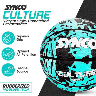 LXINDIA Basket Ball Synco Culture Series Mens Basketball Size7  Moulded Technology 8 Panel