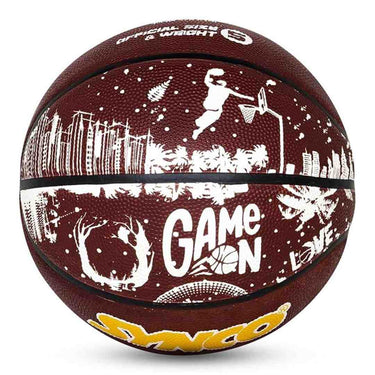 LXINDIA Basket Ball Synco Culture Series Mens Basketball Size7  Moulded Technology 8 Panel (Brown White)