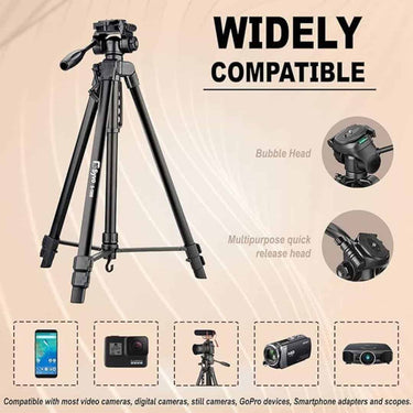 LXINDIA Mobile Tripods Syvo S 1000 PRO 67 Inch (170CM) Tripod for DSLR (Black)