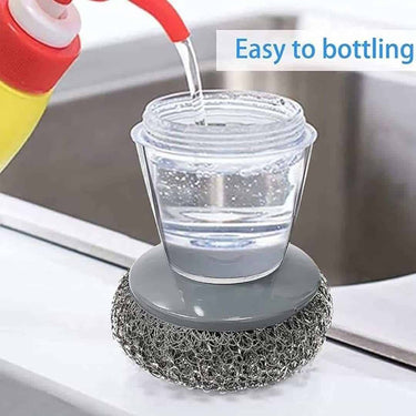 LXINDIA Scrubber TAPAHPRIYAY Automatic Liquid Tank Kitchen Utensils Sink Cleaning Brush Scrubber