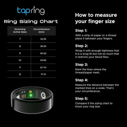 LXINDIA Smart Ring TapRing Smart Ring for Men & Women (Size 11 – Rose Gold)