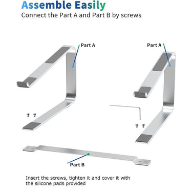 LXINDIA Laptop Stand TARKAN Laptop Stand for Desk (Silver)