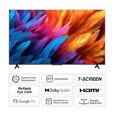 LXINDIA TV TCL 139 cm (55 inches) Metallic Bezel-Less Series TV 55V6B (Black)