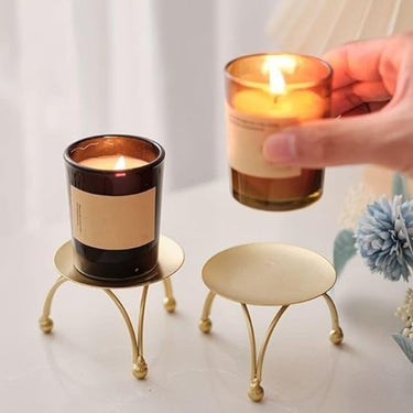 LX INDIA Candle Holders Tea Light Candle Holder Set of 3 (Gold)