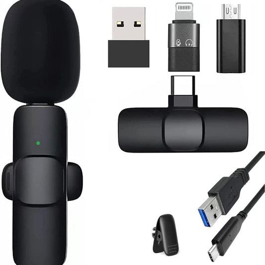 LX INDIA microphone TECHNOVIEW Wireless Microphone Lavalier Plug & Play Collar Mic