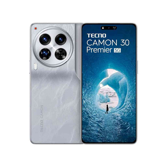 LX INDIA Mobile Phones Tecno CAMON 30 Premier 5G (Snowy Silver, 12GB+512GB)