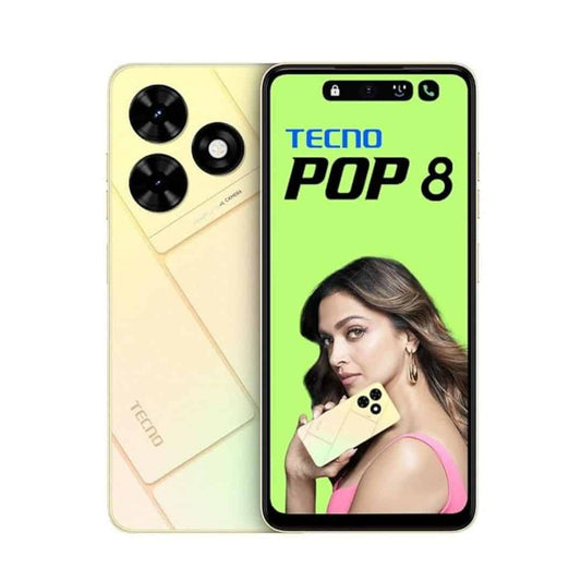 LXINDIA Smart phone TECNO POP 8 4GB RAM 64GB Storage (Alpenglow Gold)