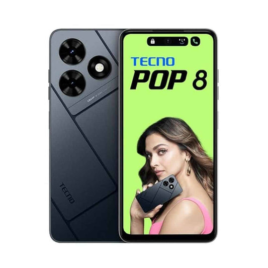 LXINDIA Smart phone TECNO POP 8 4GB RAM 64GB Storage (Gravity Black)