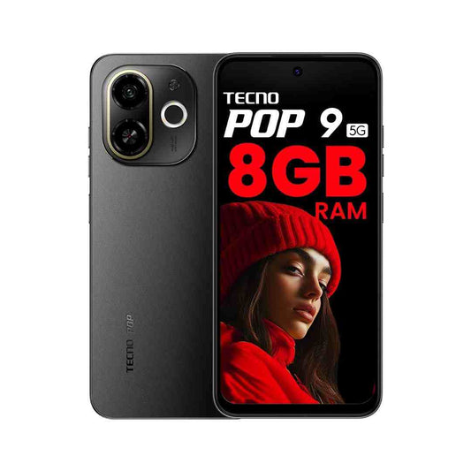 LXINDIA Mobile Phones Tecno POP 9 5G (Midnight Shadow, 8GB+128GB)