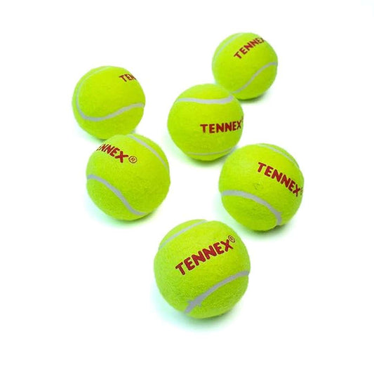 LX INDIA Cricket ball Tennex Felt Cricket Tennis Ball Hard Yellow for Over Arm Cricket (Pack of 12)