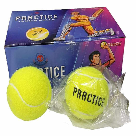 LX INDIA Tennis Ball TENNEX Practice Tennis Ball Extra Light (6 pcs Box)