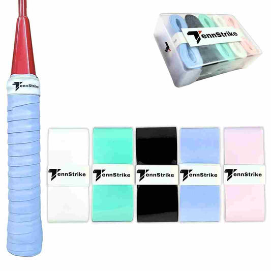 LX INDIA Batminton Grip Tennstrike Badminton Rubber Overgrip Box | Pack of 5