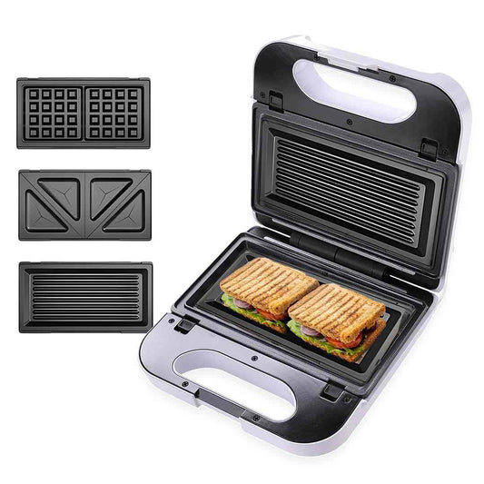 LX INDIA Electric Toaster The Better Home FUMATO Sandwich Maker Machine 3 In 1 With Toast,Grill & Waffle Plates,850W,Sandwich Maker Grill