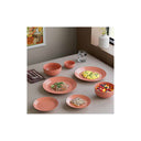 LXINDIA Dinner Set The Earth Store Spiral Pink Set of 20 Piece Ceramic Dinner Set