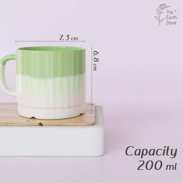 LXINDIA Tea Set The Earth Store Tritone Green Frontier Tea Cup Set