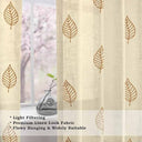 LXINDIA Curtains THE LINEN COMPANY Cotton Linen Solid Sheer Curtain Set of 2