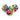 LX INDIA Pet Accessories The Pets Company Rubber Multi Colour Wire Knot Ball with Bell for Puppy & Kitten