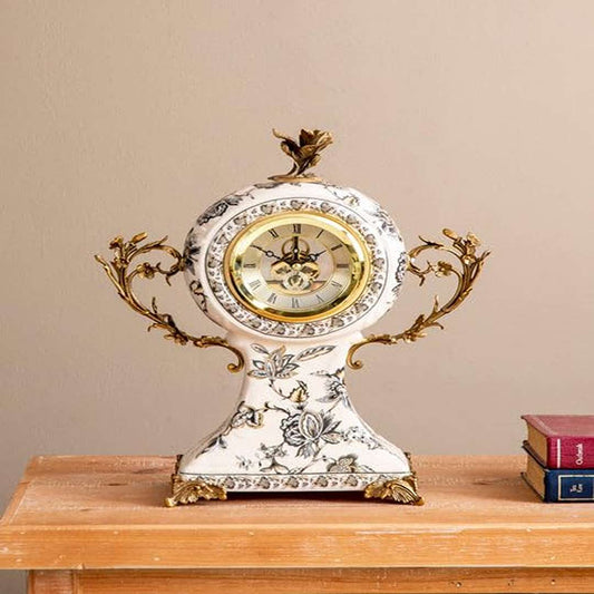 LX INDIA Antique Table clock THEDECORKART Yorkshire Ornamental Decorative Table Clock